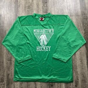 Vintage Morgantown Hockey Jersey Mesh K1 Green